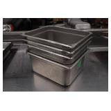 *4* Stainless Steel Pans - 12.75"x10.5"x5.75"