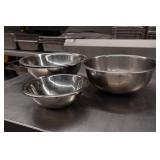 *6* Stainless Mixing Bowls - 8", 10.75" & 11.5"