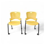 2 Herman Miller Caper Chairs On Wheels-Yellow Retail at $320 Each
