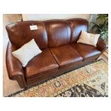 Smith Brothers of Berne Leather Sofa - 84 in W x 34 in H x 33 in D