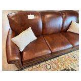 Smith Brothers of Berne Leather Sofa - 84 in W x 34 in H x 33 in D