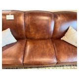 Smith Brothers of Berne Leather Sofa - 84 in W x 34 in H x 33 in D