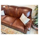 Smith Brothers of Berne Leather Sofa - 84 in W x 34 in H x 33 in D