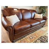 Smith Brothers of Berne Leather Sofa - 84 in W x 34 in H x 33 in D