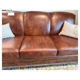 Smith Brothers of Berne Leather Sofa - 84 in W x 34 in H x 33 in D
