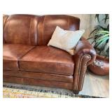Smith Brothers of Berne Leather Sofa - 84 in W x 34 in H x 33 in D