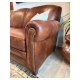 Smith Brothers of Berne Leather Sofa - 84 in W x 34 in H x 33 in D