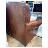 Smith Brothers of Berne Leather Sofa - 84 in W x 34 in H x 33 in D