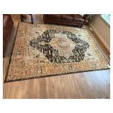 Andorra Oriental Area Rug - 7ft11in x 11ft3in - Polypropylene/Nylon Blend, Machine-Woven