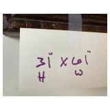 Leather Look Black Mirror Frame with Gold Trim - 31 x 16 in