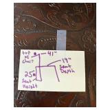 Vintage Carved Wood Chairs with Tooled Leather - Set of 3