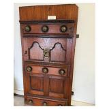 MAGNIFICENT Antique Solid Rosewood Door From India w Orig Brass Hardware & Wall Mountable