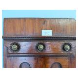 MAGNIFICENT Antique Solid Rosewood Door From India w Orig Brass Hardware & Wall Mountable