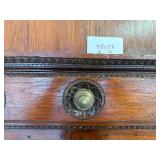 MAGNIFICENT Antique Solid Rosewood Door From India w Orig Brass Hardware & Wall Mountable