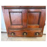 MAGNIFICENT Antique Solid Rosewood Door From India w Orig Brass Hardware & Wall Mountable