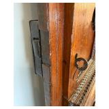 MAGNIFICENT Antique Solid Rosewood Door From India w Orig Brass Hardware & Wall Mountable
