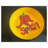 Fiesta Ole 3-Section Condiment Dish w Coordinating Large Bowl - Tara Reed Design