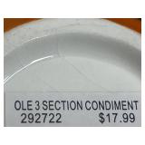 Fiesta Ole 3-Section Condiment Dish w Coordinating Large Bowl - Tara Reed Design