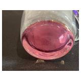 VTG Color-Accented Glass Pitcher with 5 Cordial Glasses Set