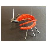 Unique Lucky Lady Bug Made out of Horseshoes & Nails Decorative Art Piece