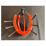 Unique Lucky Lady Bug Made out of Horseshoes & Nails Decorative Art Piece