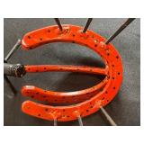 Unique Lucky Lady Bug Made out of Horseshoes & Nails Decorative Art Piece