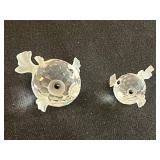 Swarovski Mini Blowfish Crystal Figurines 7644NR20 - Made in Austria - 2-Piece Set