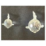 Swarovski Mini Blowfish Crystal Figurines 7644NR20 - Made in Austria - 2-Piece Set
