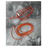 Orange Outdoor Extension Cords - 2-Pack, Heavy-Duty