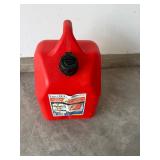 5-Gallon Gasoline Can - Red Plastic With Integrated Handle & Cap