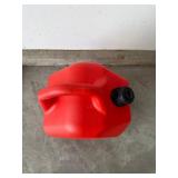 5-Gallon Gasoline Can - Red Plastic With Integrated Handle & Cap