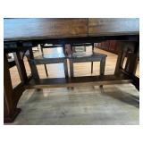 Thomas Cole Travers Mango Trestle Table with Leaves, Emerson Bench & Picardy II Chairs (4) - Retails $1,600