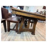Thomas Cole Travers Mango Trestle Table with Leaves, Emerson Bench & Picardy II Chairs (4) - Retails $1,600
