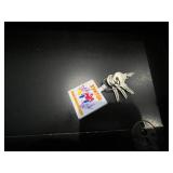 Black Wood Executive Desk with Glass Top, Dual Pedestals, 6 Drawers