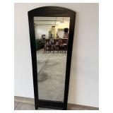 Black Arched-Top Full-Length Floor Mirror - 60 in Tall