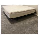 King Mattress with Tufted Beige Cover - Includes Gray Comforter