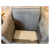 BAUHAUS USA Armchair - 34 H x 37 W x 37 D - Olive Green Upholstery