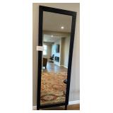 Black Floor Mirror - 79 in H x 26 in W - Freestanding Wood Frame