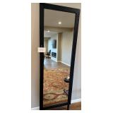 Black Floor Mirror - 79 in H x 26 in W - Freestanding Wood Frame