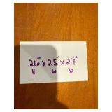 End Table - Wood Top, Blue Steel Legs, 3-Shelf Open Storage, 26H x 25W x 27D in