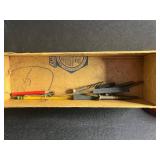 Vintage Tool Set with Leather Pouch & Gray