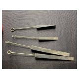 Vintage Tool Set with Leather Pouch & Gray