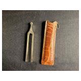 Vintage Tool Set with Leather Pouch & Gray