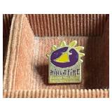 Vintage Lapel Pin Collection in B.J.G. Leather Box - Minneapolis Public Schools 25 Years