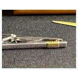 Vintage Lapel Pin Collection in B.J.G. Leather Box - Minneapolis Public Schools 25 Years