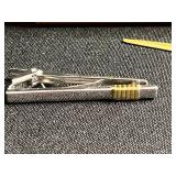 Vintage Lapel Pin Collection in B.J.G. Leather Box - Minneapolis Public Schools 25 Years