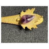 Vintage Lapel Pin Collection in B.J.G. Leather Box - Minneapolis Public Schools 25 Years