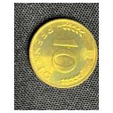 World Coins Lot - West Germany 1 Pfennig, 5 Pfennig, 10 Pfennig; Sweden 1 ÖRE