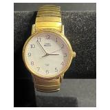 Timex Indiglo Quartz Gold Tone Watches (Lot of 2) & Nail Clipper w Leather Pouch