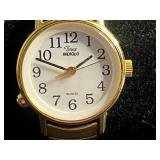 Timex Indiglo Quartz Gold Tone Watches (Lot of 2) & Nail Clipper w Leather Pouch